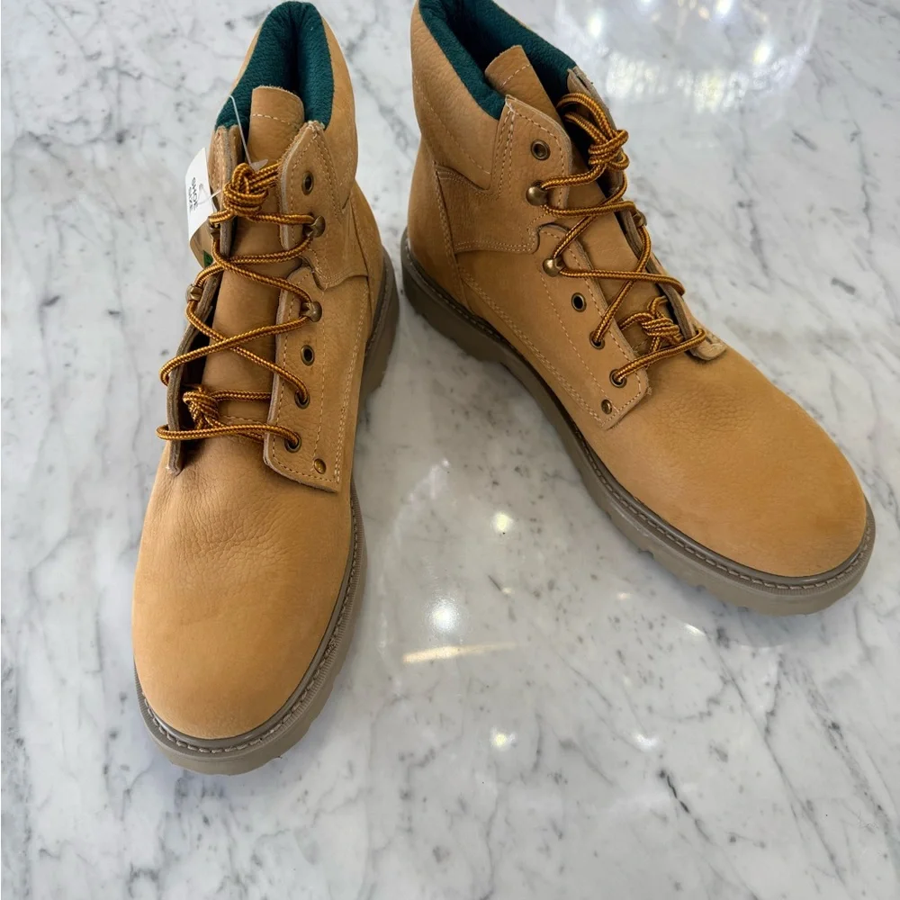 NWT Texas Steer Steel Toe Tan Leather Men's Work Boots Size 11 - Picture 5 of 10